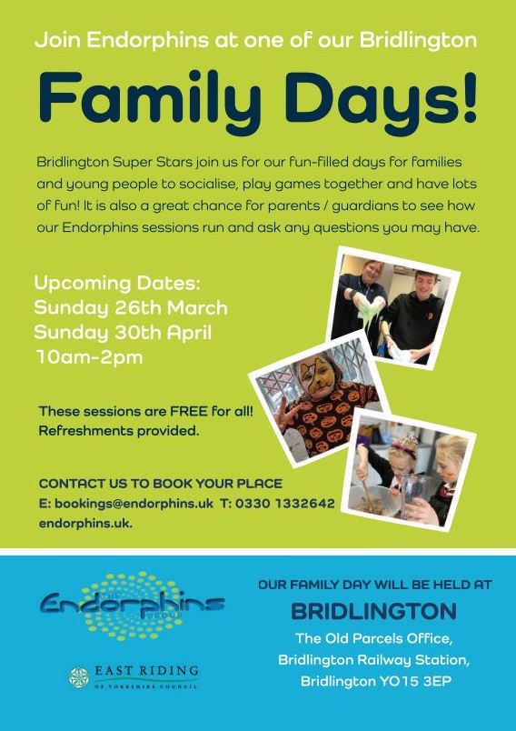 ENDORPHINS FAMILY DAYS AT BRIDLINGTON