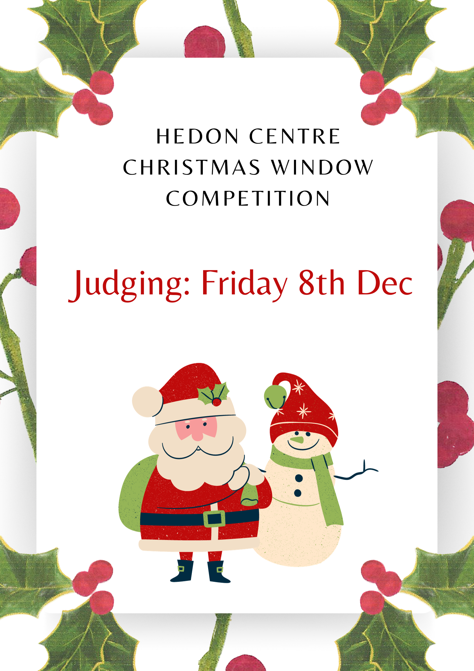 CHRISTMAS SHOP WINDOW COMPETITION  