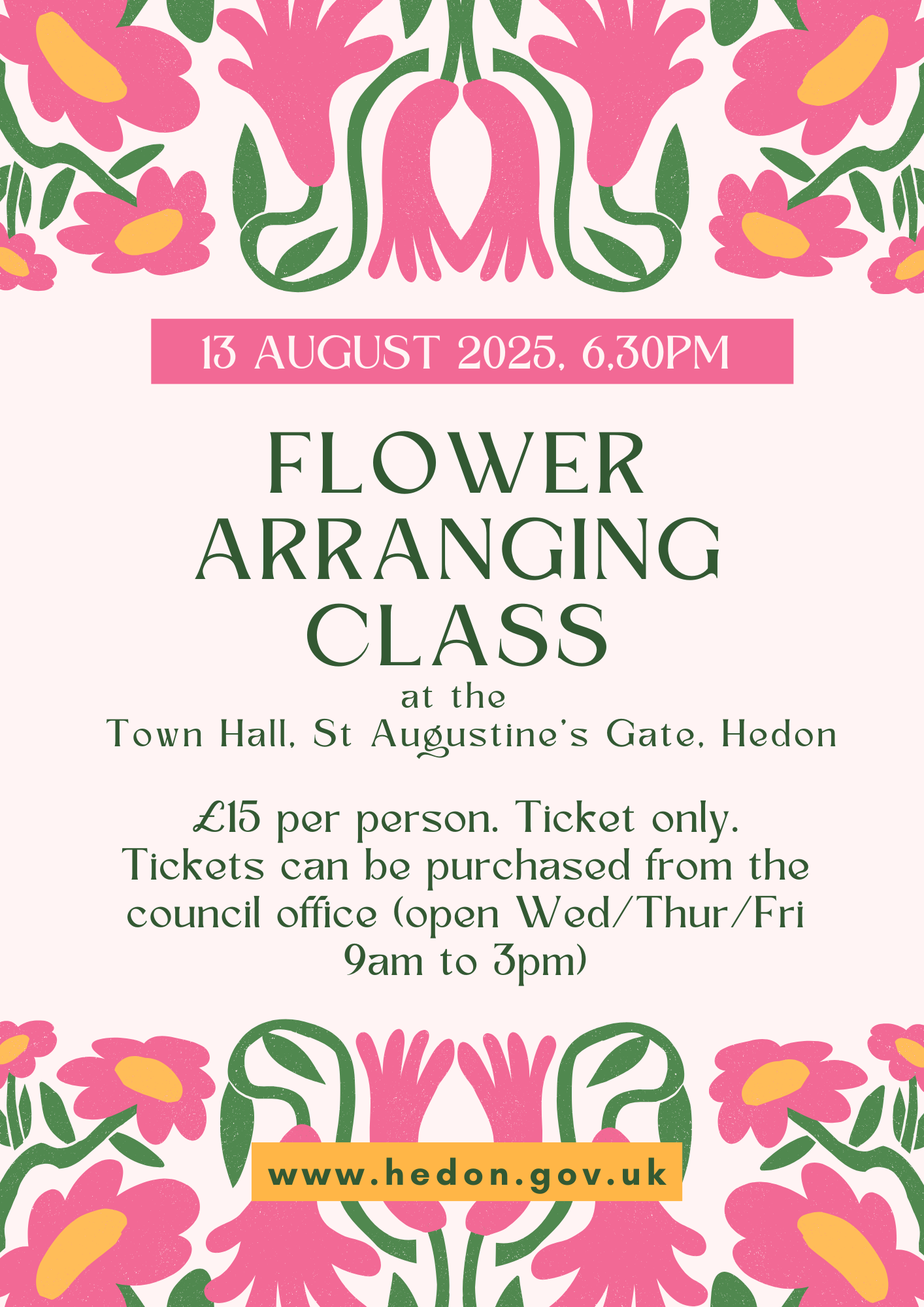 FLOWER ARRANGING CLASS