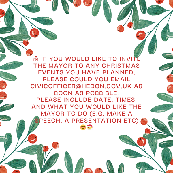 CHRISTMAS MAYORAL VISITS