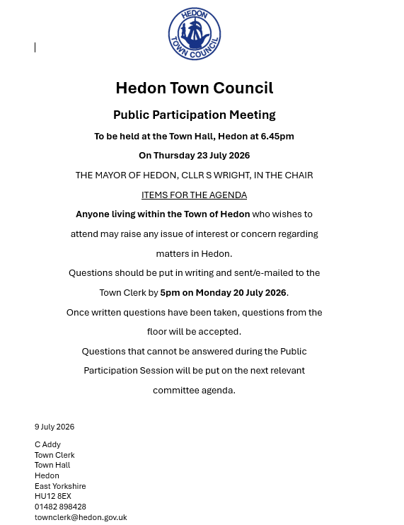 PUBLIC PARTICIPATION